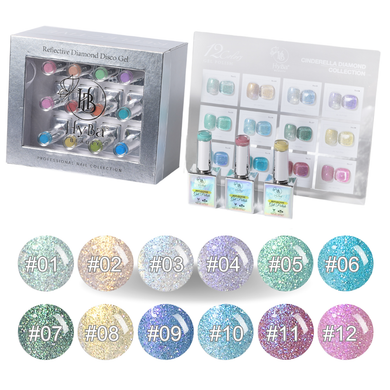 CINDERELLA DIAMOND Gel Collection - 12 Colors - HYBA BEAUTY