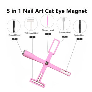 Cat Eye 5-in-1 Magnet for Gel Polish - Pink - HYBA BEAUTY