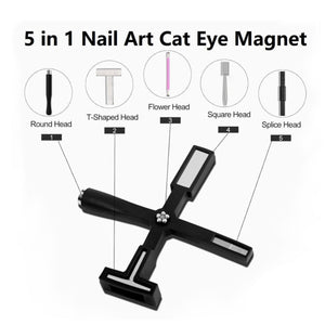 Cat Eye 5-in-1 Magnet for Gel Polish - Black - HYBA BEAUTY