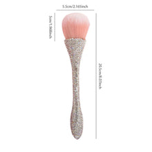 Load image into Gallery viewer, Crystal Nail Dust Brush (SILVER RHINESTONES) - HYBA BEAUTY