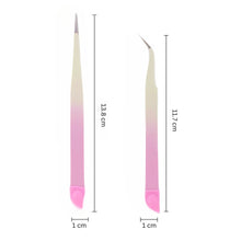 Load image into Gallery viewer, Tweezers Pink &amp; White - 2 PACK - HYBA BEAUTY