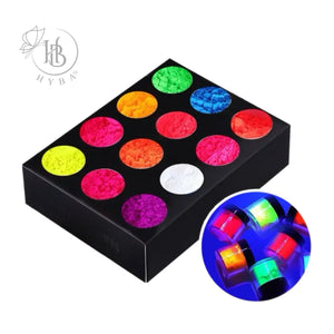 Neon Pigment Powder- 12 Pcs Color Set - HYBA BEAUTY