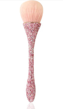 Load image into Gallery viewer, Crystal Nail Dust Brush (PINK &amp; SILVER RHINESTONES) - HYBA BEAUTY