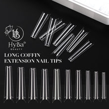 Load image into Gallery viewer, Long Coffin Extension Nail Tips - HYBA BEAUTY