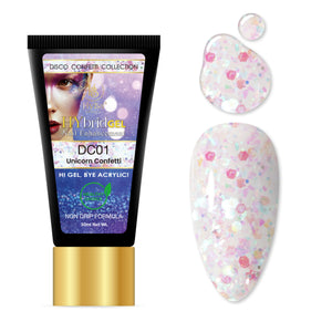 HYBRID GEL - #5 DISCO CONFETTI HyGEL Collection - HYBA BEAUTY