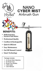 CYBER MIST Airbrush Gun - Rechargeable NANO Mister - HYBA BEAUTY