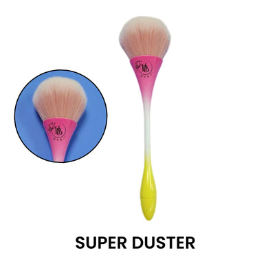 SUPER DUSTER Brush (Pink & Yellow) - HYBA BEAUTY