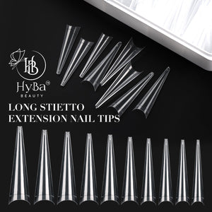 Long Stiletto Extension Nail Tips - HYBA BEAUTY