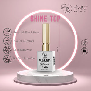 SHINE Top Non Stick - Clear Gel Polish - 15ml - HYBA BEAUTY