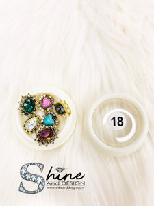 SHINE- Mix Alloy Charms with Crystals - Fancy Collection #18