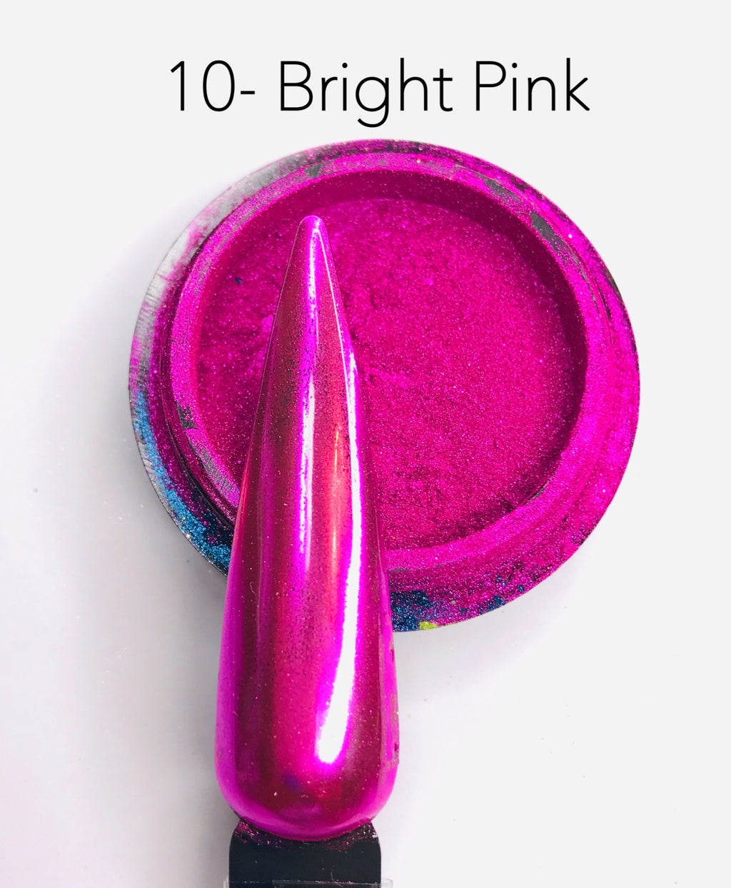 SHINE #10- Bright Pink - 100% Pigment Chrome- Mirror Nail Powder