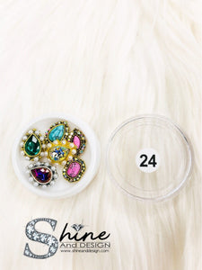 SHINE- Mix Alloy Charms with Crystals - Fancy Collection #24
