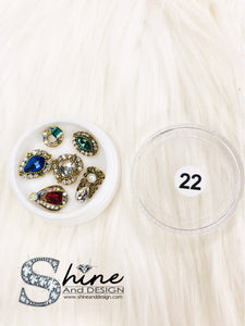 SHINE- Mix Alloy Charms with Crystals - Fancy Collection #22