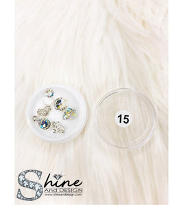 SHINE- Mix Alloy Charms with Crystals - Fancy Collection #15