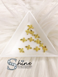 SHINE- Metal Charms with Crystals- GG Bees