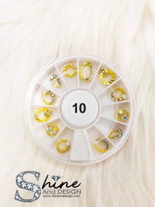 SHINE Mix Charms with Crystals - Fancy Collection Set #10