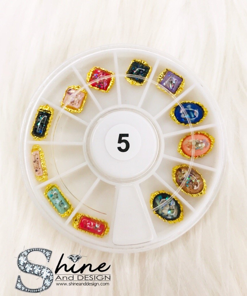 SHINE Mix Charms with Crystals - Fancy Collection Set #5