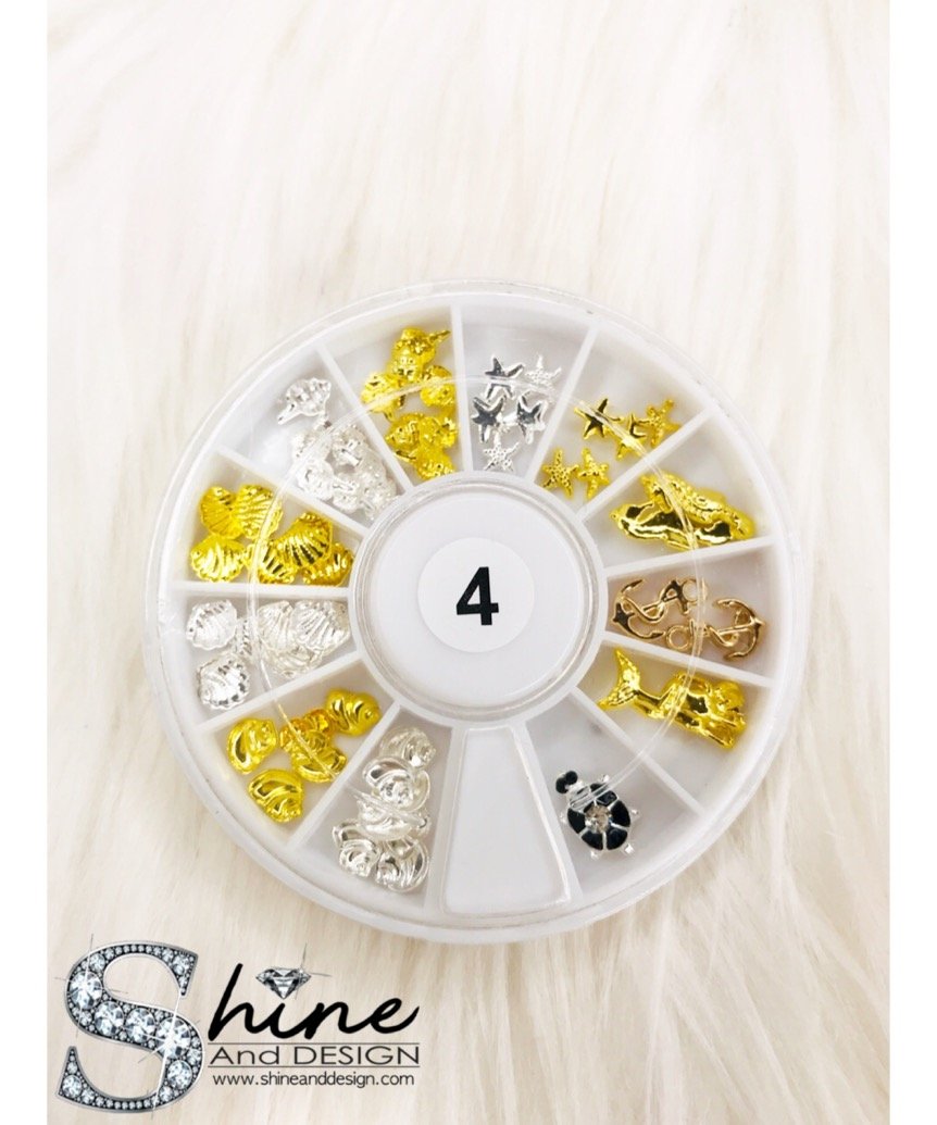 SHINE Mix Charms with Crystals - Fancy Collection Set #4