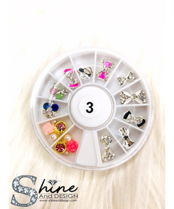 SHINE Mix Charms with Crystals - Fancy Collection Set #3