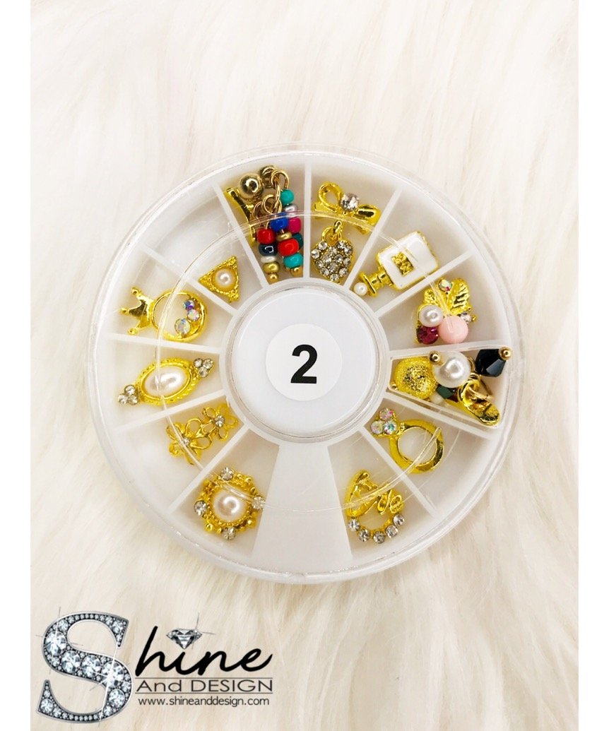 SHINE Mix Charms with Crystals - Fancy Collection Set #2