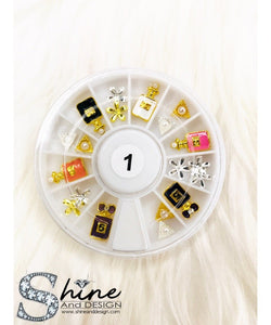 SHINE Mix Charms with Crystals - Fancy Collection Set #1