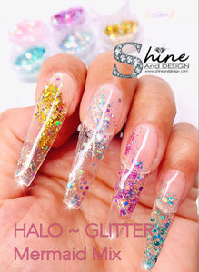 SHINE-  SEQUIN GLITTER HALO- Mermaid Mix - 6 Colors Set