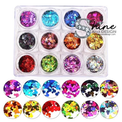 SHINE-  SEQUIN GLITTER HALO-Cosmic Circles Mix- 12 Colors Set