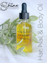 Load image into Gallery viewer, SHINE - JADE BUTTERFLY- Hair, Nail &amp; Body Oil- w/Vitamin E &amp; Essential Extracts