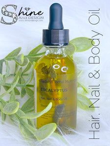 SHINE - EUCALYPTUS - Hair, Nail & Body Oil- w/Vitamin E & Essential Extracts