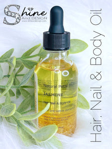 SHINE - JASMIN - Hair, Nail & Body Oil- w/Vitamin E & Essential Extracts