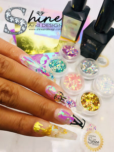 SHINE-  SEQUIN GLITTER HALO- Mermaid Mix - 6 Colors Set